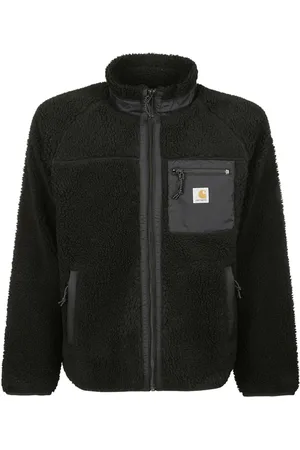 Carhartt Jassen, Heren, Zwart, M, Nylon, Heavy Fleece Jacket met Nylon Details