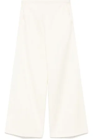FORTE FORTE Broeken, Dames, , S, Katoen, Witte Katoenen Broek