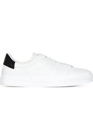 Givenchy Schoenen, Heren, Wit, 40 EU, Leer, Witte Sneakers met Zwarte Hielinzet