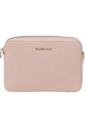 Michael Kors Tassen, Dames, Roze, ONE Size, Leer, Charm Camera Tas Stijlvol Zwart Crossbody