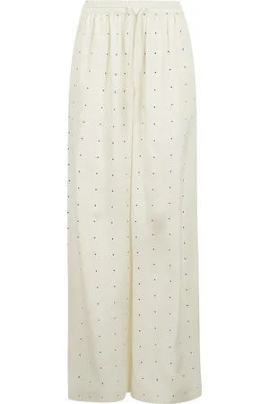 Rohe Broeken, Dames, , M, Zijden polka dot palazzo broek