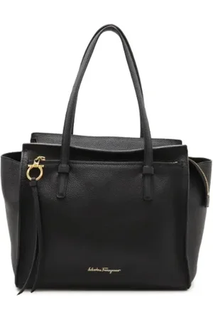 Salvatore Ferragamo Pre-owned, Dames, Zwart, ONE Size, Leer, Pre-owned Leather totes