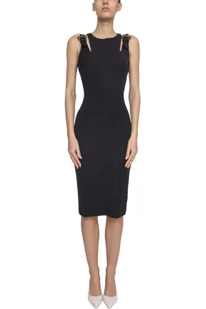 VERSACE Kleedjes, Dames, Zwart, XS, Zwarte Cady Jurk voor Vrouwen