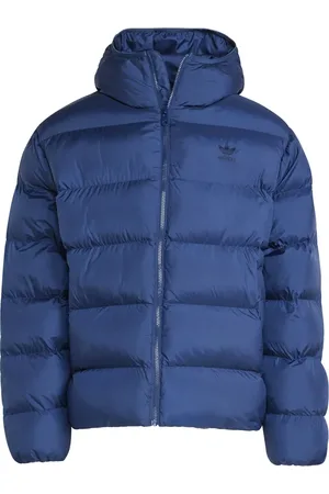 adidas Jassen, Heren, Blauw, 2Xl, Leer, Capuchon Pufferjas Nacht Indigo