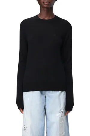 Dsquared2 Truien, Dames, Zwart, S, Wol, Zwarte Merinowol Pullover Sweater