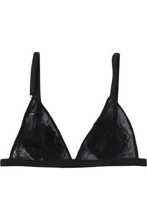 Dolce & Gabbana Ondergoed, Dames, Zwart, S, Zwarte Kant Driehoek Beha