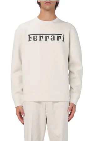 FERRARI Sweatshirts & Hoodies, Heren, , S, Luxe Crewneck Sweater met Ribbed Trims