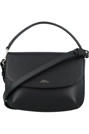 A.P.C. Tassen, Dames, Zwart, ONE Size, Leer, Zwarte leren schoudertas