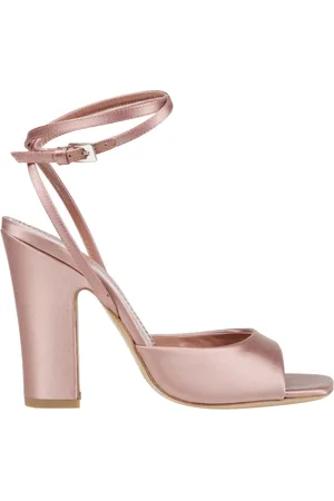 PARIS TEXAS Schoenen, Dames, , 36 EU, Satijn, Vierkante Neus Dikke Hak Sandalen