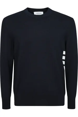 Thom Browne Truien, Heren, Blauw, L, Katoen, Klassieke Katoenen Overhemd met Grosgrain Details