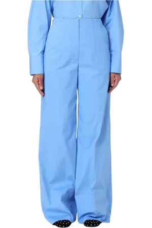 Msgm Broeken, Dames, Blauw, S, Stijlvolle Broeken voor Mannen en Vrouwen