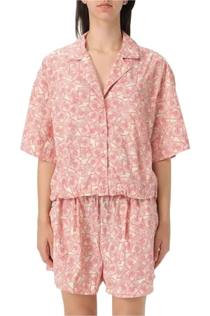 Colmar Nachtkleding & Lounge, Dames, Rood, M, Zijden Pyjamaset Met Bedrukte Shorts