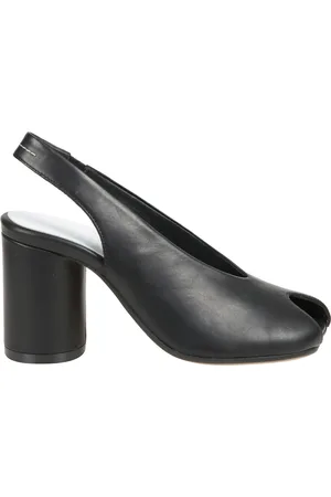 Maison Margiela Schoenen, Dames, Zwart, 40 EU, Hoge hak asymmetrische open neusschoenen