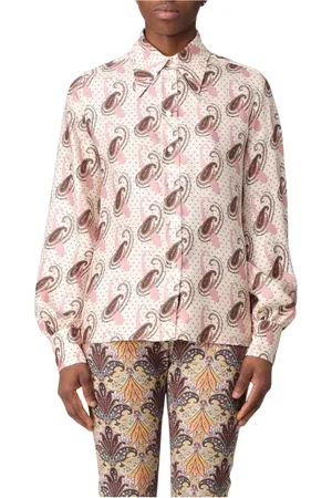 Etro Blouses & Shirts, Dames, Veelkleurig, M, Zijden Paisley Print Blouse