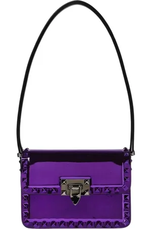 VALENTINO GARAVANI Tassen, Dames, Paars, ONE Size, Fuchsia Rockstud Schoudertas
