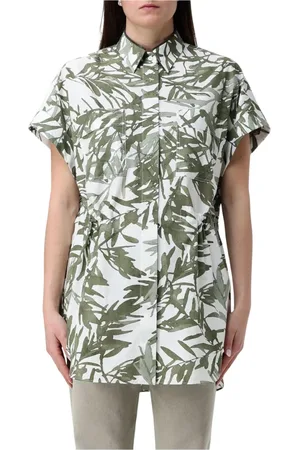 Brunello Cucinelli Blouses & Shirts, Dames, Groen, S, Katoen, Groene Poplin Overhemdjurk