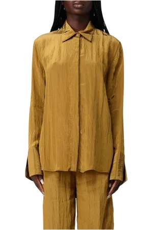 FEDERICA TOSI Blouses & Shirts, Dames, Rood, S, Polyester, Rode Blouse met Kraag voor Vrouwen