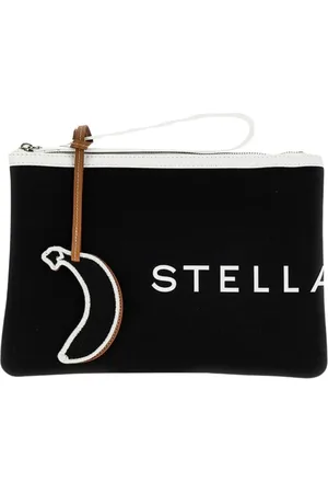 Stella McCartney Tassen, Dames, Zwart, ONE Size, Witte Mini Clutch Tas