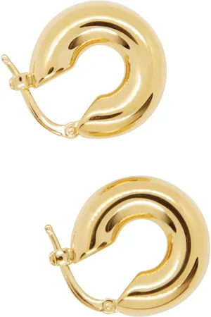 Jil Sander Accessoires, Dames, Geel, ONE Size, Klassieke ronde oorbellen sieraden
