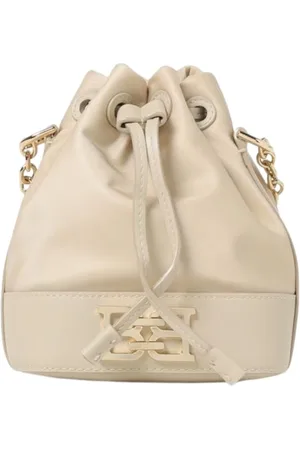Bally Tassen, Dames, , ONE Size, Leer, Ivoor Trekkoord Emmer Tas