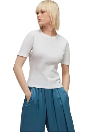 adidas Tops, Dames, Wit, M, Aansluitende korte mouw Tee