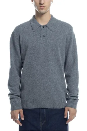 Norse projects Tops, Heren, Grijs, S, Merino Lambswool Polo Shirt