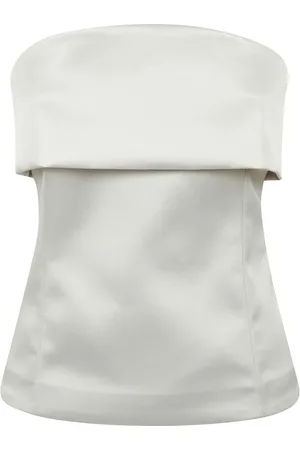 Entire Studios Tops, Dames, Wit, L, Rubberen Grip Strapless Top