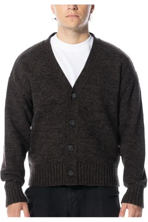OLAF HUSSEIN Truien, Heren, Bruin, L, Klieke Cardigan