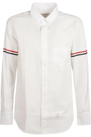 Thom Browne Overhemden, Heren, Wit, L, Katoen, Klassieke Overhemd van Wit Katoen