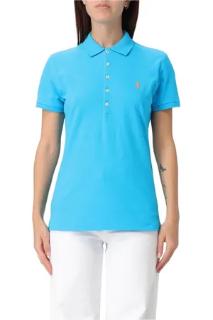 Ralph Lauren Tops, Dames, Blauw, M, Katoen, Levendige Violet Polo Shirt