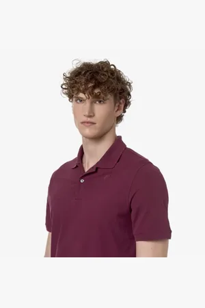 K-Way Tops, Heren, Rood, M, Katoen, Pique Polo Shirt