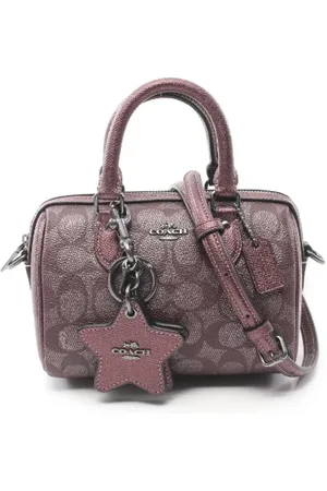 Coach Pre-owned, Dames, Rood, ONE Size, Leer, Tweedehands Canvas handtassen