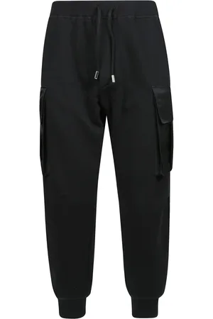 Dsquared2 Broeken, Heren, Zwart, XL, Katoen, Cargo Joggingbroek met Trekkoord Taille