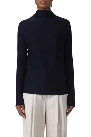 THEORY Truien, Dames, Blauw, M, Wol, Elegant High Neck Sweater
