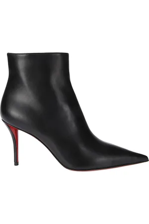 Christian Louboutin Schoenen, Dames, Zwart, 39 EU, Leer, So Apostropha Booty 80 Haklaarzen