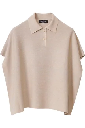 Fabiana Filippi Tops, Dames, , M, Sand Gebreide Polo Set