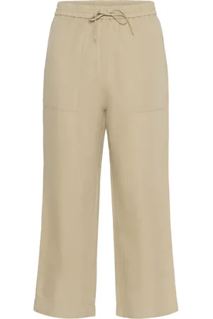 Part Two Broeken, Dames, , 3Xl, Linnen, Witte Peper Loszittende Linnen Broek