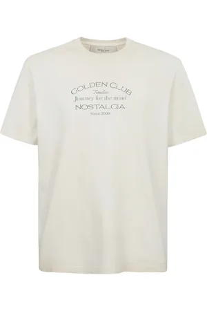 Golden Goose Tops, Heren, Wit, L, Katoen, Katoenen T-shirt met Print