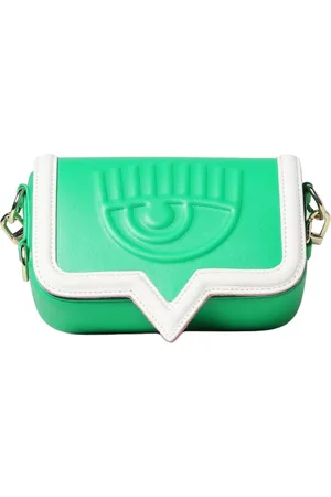 Chiara Ferragni Tassen, Dames, Groen, ONE Size, Leer, Groene Mini Tas Clutch