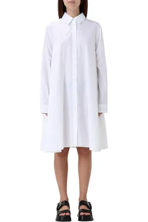 Marni Kleedjes, Dames, Wit, XS, Katoen, Witte Poplin Overhemdjurk