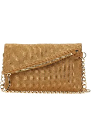 Liu Jo Tassen, Dames, Bruin, ONE Size, Suède, Kristalversierde Crossbody Handtas