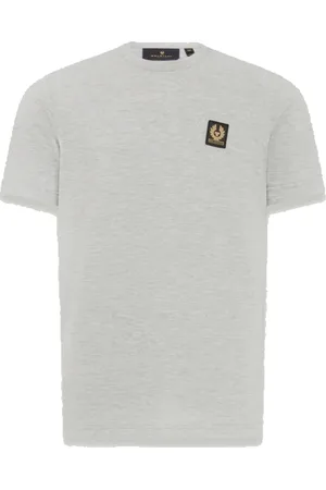 Belstaff Tops, Heren, Grijs, M, Katoen, Phoenix Patch Tee