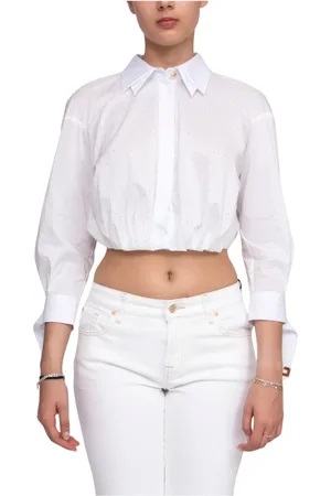 Elisabetta Franchi Blouses & Shirts, Dames, Wit, XS, Witte Dames Shirt 100
