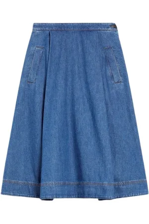 Max Mara Rokken, Dames, Blauw, XS, Denim, Denim A-lijn Rok
