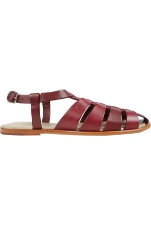 Dragon Diffusion Schoenen, Dames, Rood, 38 EU, Platte vissersandalen met geweven bedekking