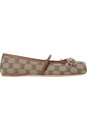Gucci Schoenen, Dames, , 36 EU, Iconische Ballet Flats GG Canvas