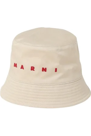 Marni Accessoires, Heren, , S, Stijlvol Logo Bucket Hat Blauw