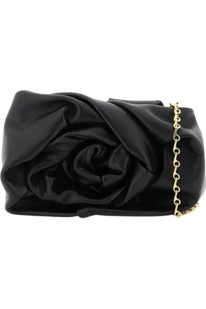 Burberry Tassen, Dames, Zwart, ONE Size, Leer, Zwarte Rose Clutch Tas