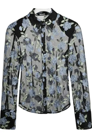 ROTATE Blouses & Shirts, Dames, Zwart, L, Doorschijnende Blouse