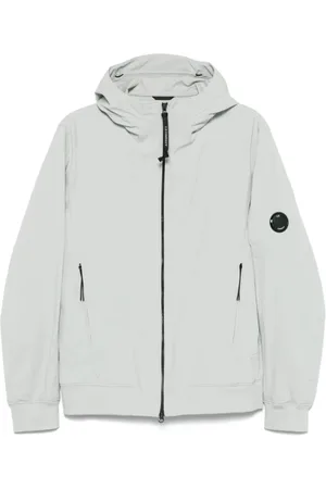 C.P. Company Jassen, Heren, Grijs, L, Polyester, Goggle Hooded Jacket met Shell-R Stof